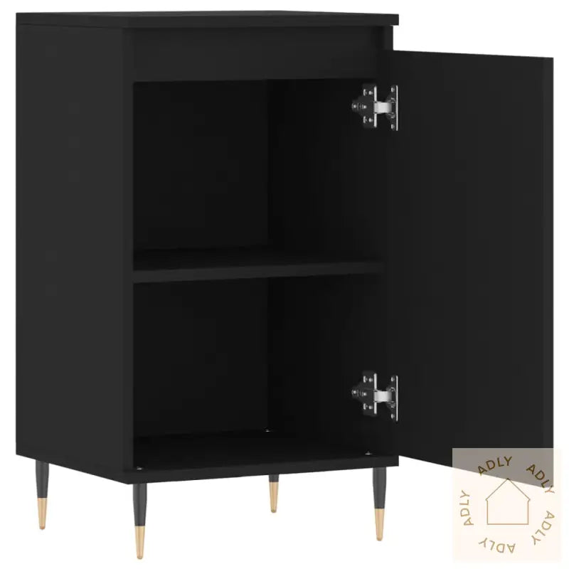 Skjenk 2 Stk Svart 40X35X70 Cm Konstruert Tre