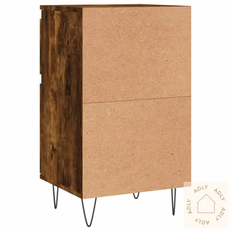 Skjenker 2 Stk Røkt Eik 40X35X70 Cm Konstruert Tre