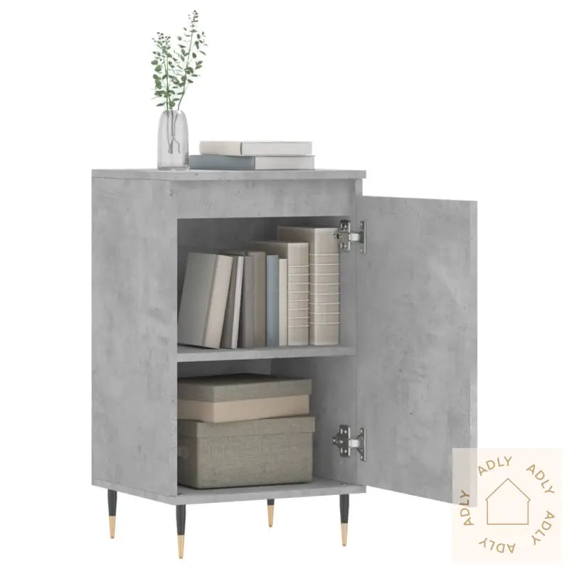 Skjenker 2 Stk Betonggrå 40X35X70 Cm Konstruert Tre