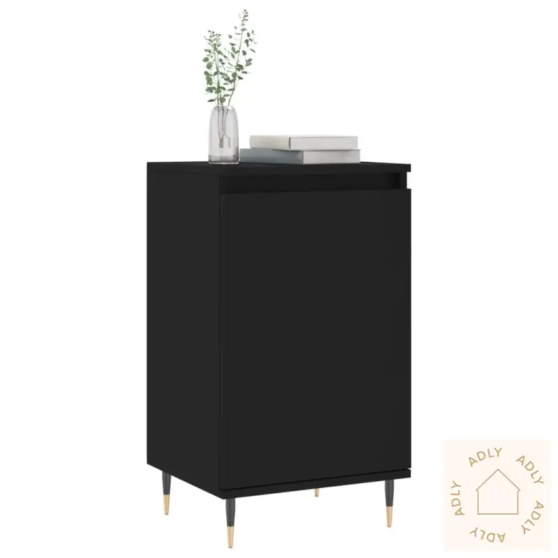 Skjenk 2 Stk Svart 40X35X70 Cm Konstruert Tre