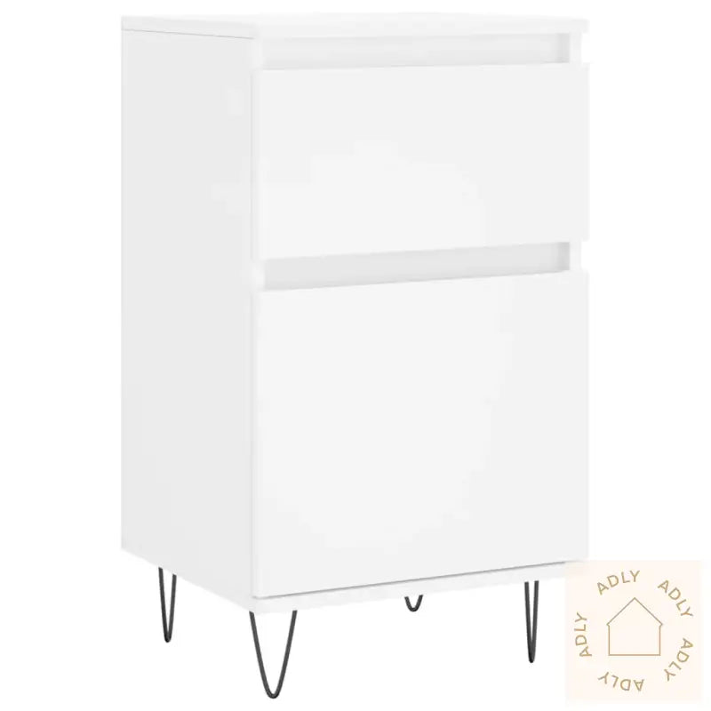 Skjenker 2 Stk Hvit 40X35X70 Cm Konstruert Tre