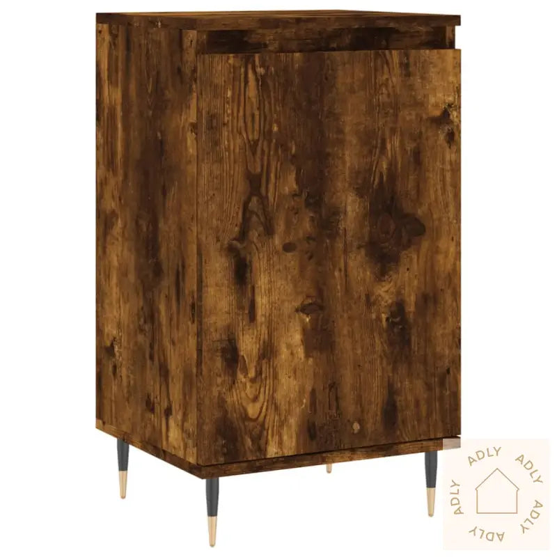 Skjenker 2 Stk Røkt Eik 40X35X70 Cm Konstruert Tre