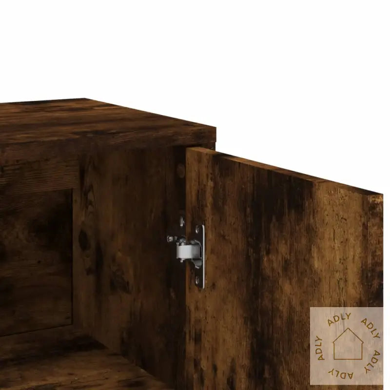 Skjenker 2 Stk Røkt Eik 60X31X84 Cm Konstruert Tre