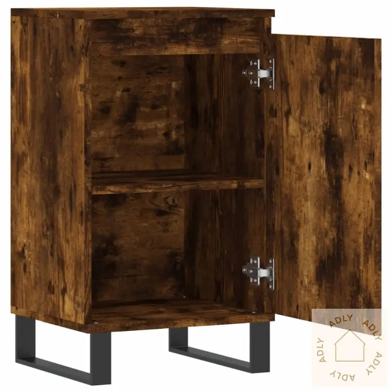 Skjenker 2 Stk Røkt Eik 40X35X70 Cm Konstruert Tre