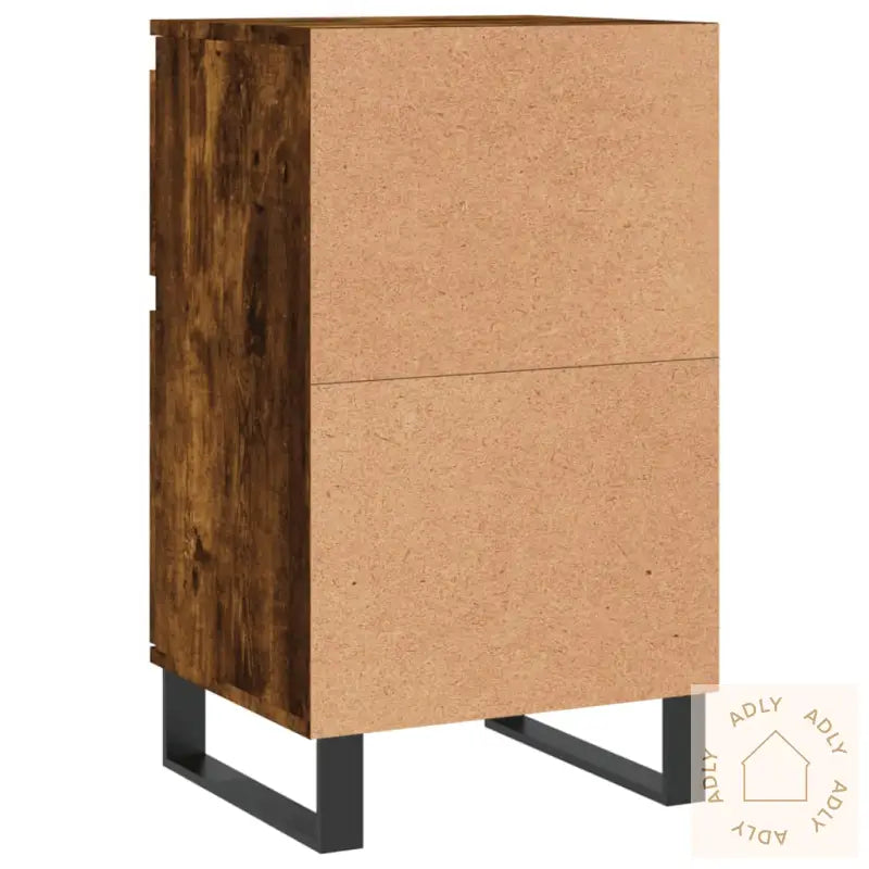 Skjenker 2 Stk Røkt Eik 40X35X70 Cm Konstruert Tre