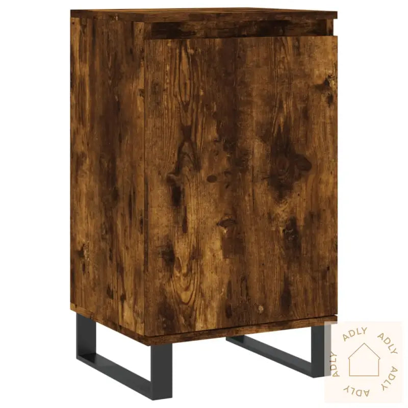 Skjenker 2 Stk Røkt Eik 40X35X70 Cm Konstruert Tre