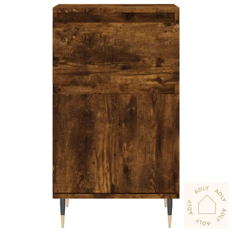 Skjenker 2 Stk Røkt Eik 40X35X70 Cm Konstruert Tre