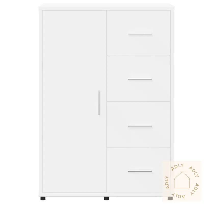 Skjenker 2 Stk Hvit 60X31X84 Cm Konstruert Tre