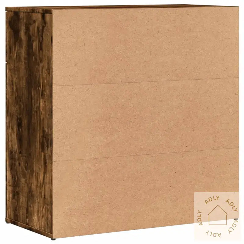 Skjenker 2 Stk Røkt Eik 79X38X80 Cm Konstruert Tre