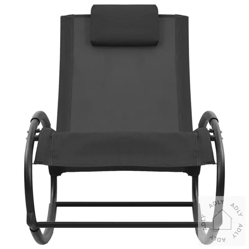 Solseng Med Pute Stål Og Textilene Svart