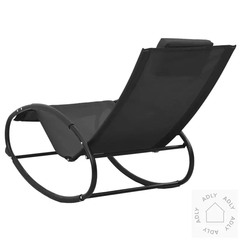 Solseng Med Pute Stål Og Textilene Svart