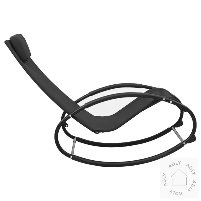 Solseng Med Pute Stål Og Textilene Svart