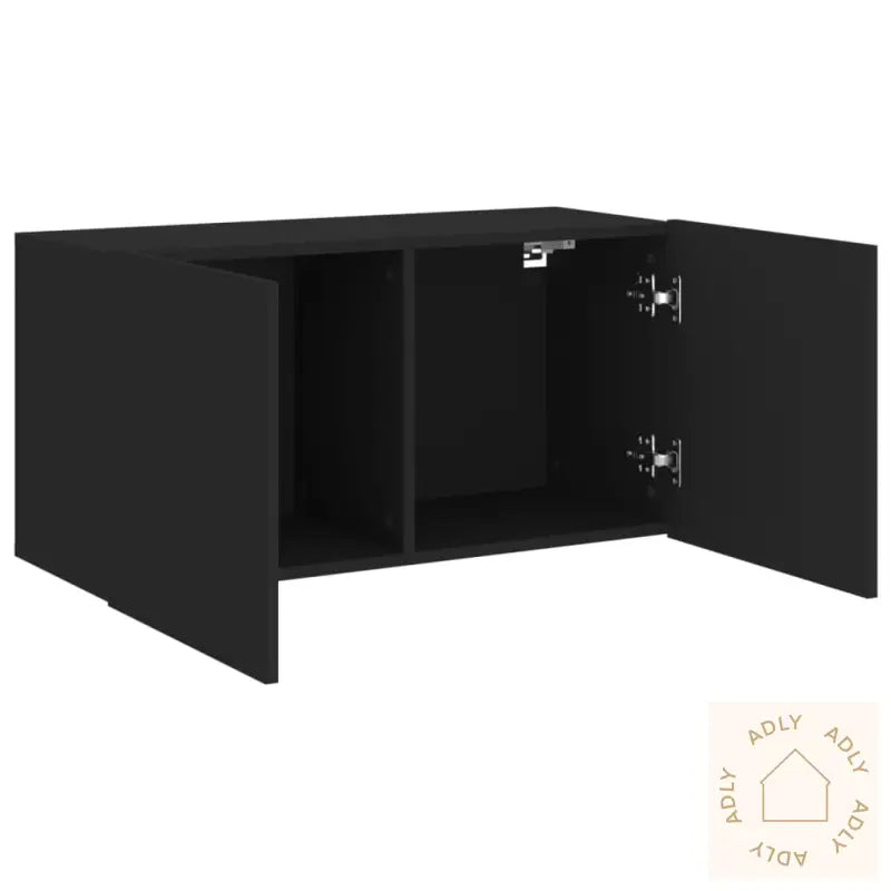 Vegghengt Tv-Benk Svart 80X30X41 Cm