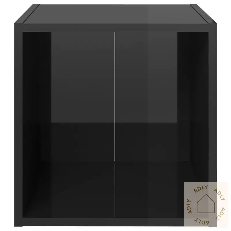 Tv-Benker 4 Stk Høyglans Svart 37X35X37 Cm Konstruert Tre