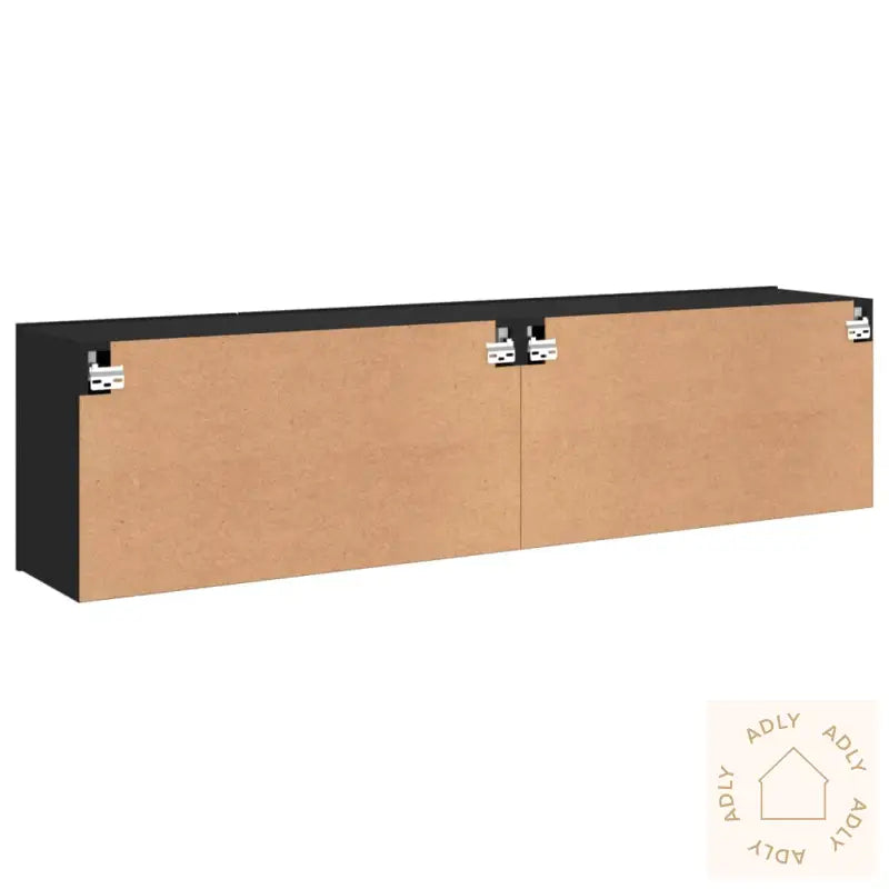 Veggmonterte Tv-Benker 2 Stk Svart 80X30X41 Cm