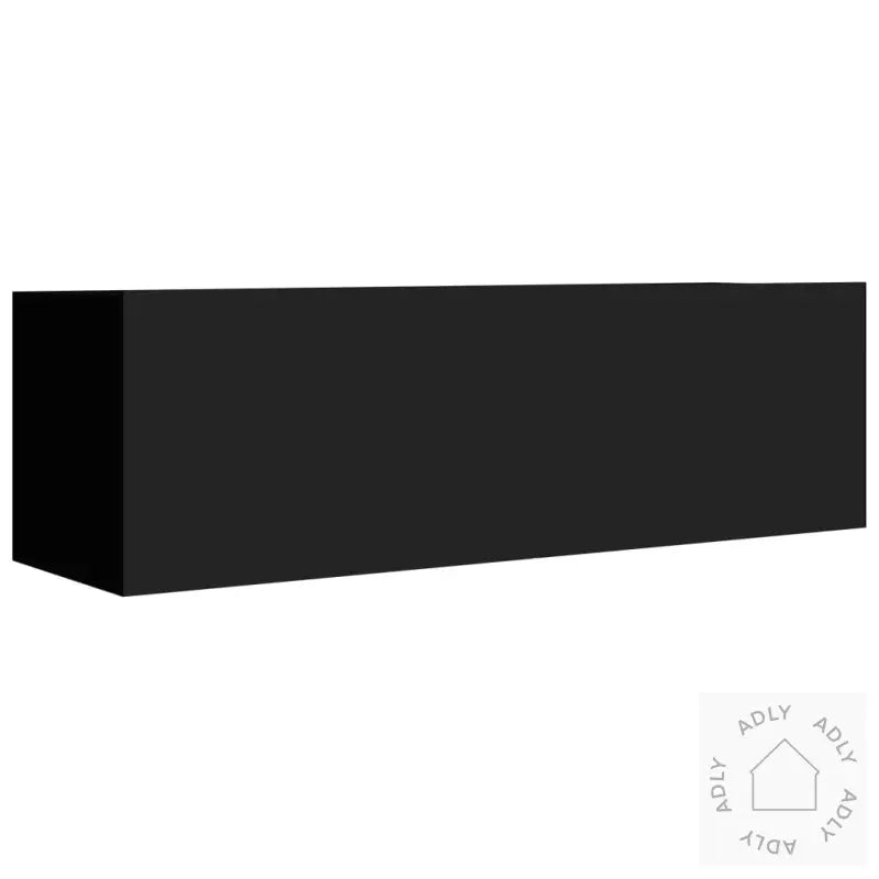 Tv-Benksett 8 Deler Svart Konstruert Tre