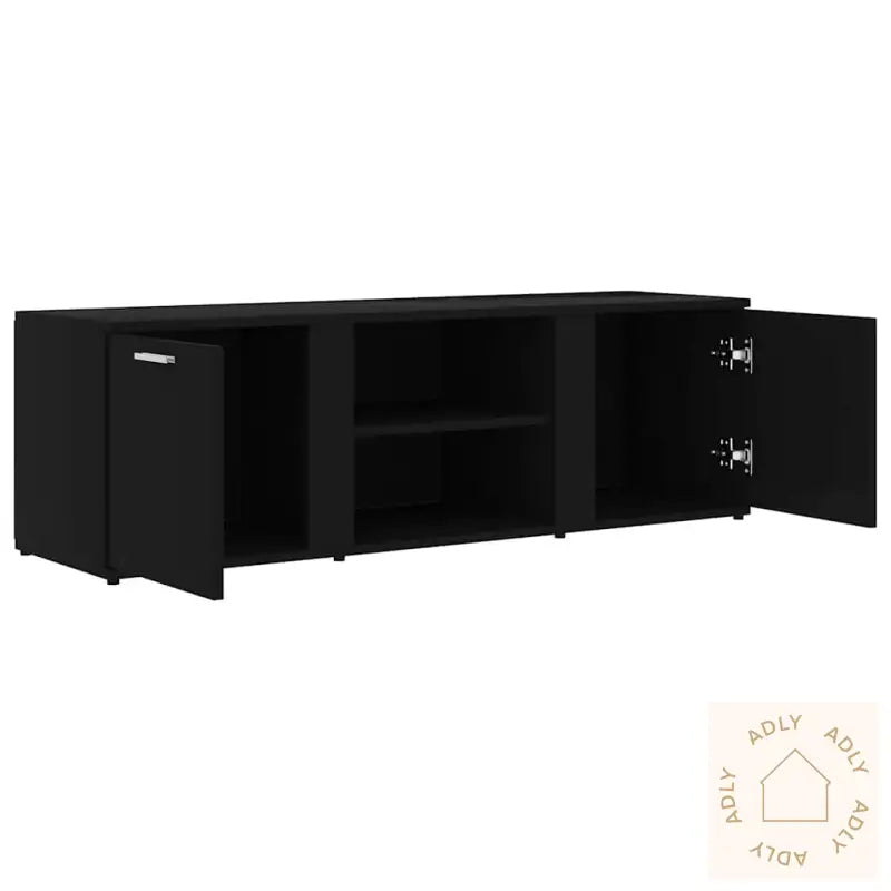 Tv-Benk Svart 120X34X37 Cm Konstruert Tre