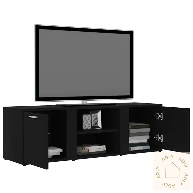 Tv-Benk Svart 120X34X37 Cm Konstruert Tre