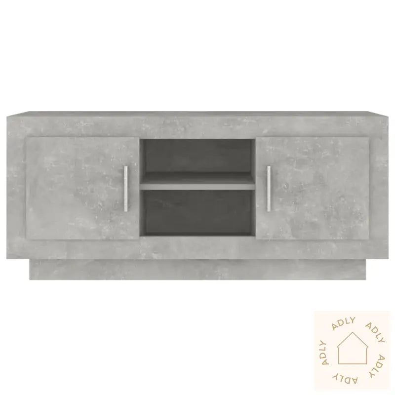 Tv-Benk Betonggrå 102X35X45 Cm Konstruert Tre