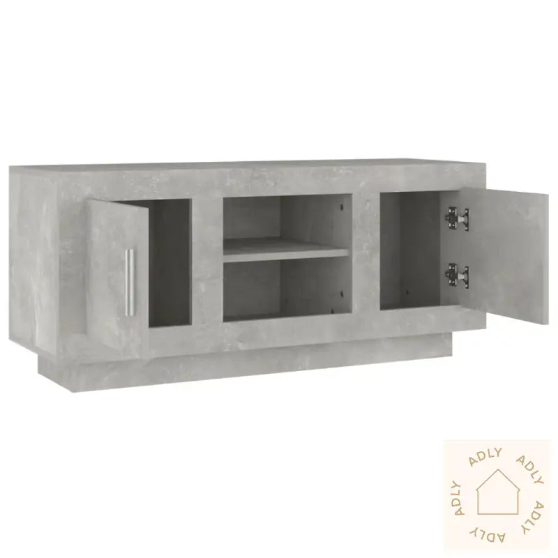 Tv-Benk Betonggrå 102X35X45 Cm Konstruert Tre