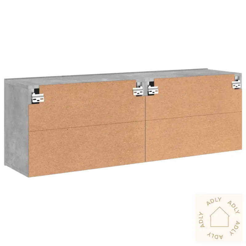 Veggmonterte Tv-Benker 2 Stk Betonggrå 60X30X41 Cm