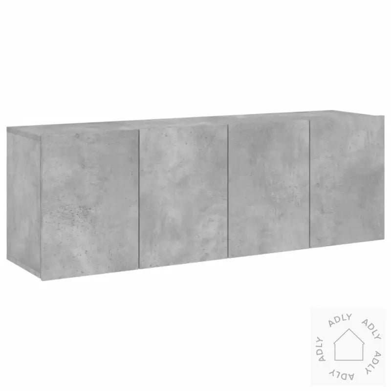 Veggmonterte Tv-Benker 2 Stk Betonggrå 60X30X41 Cm