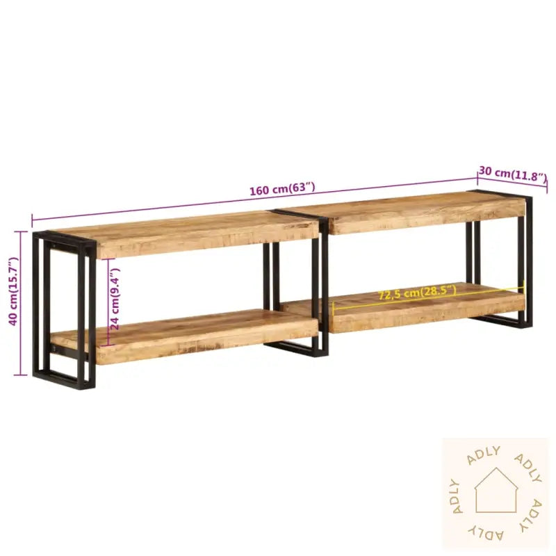 Tv-Benk 160X30X40 Cm Heltre Mango