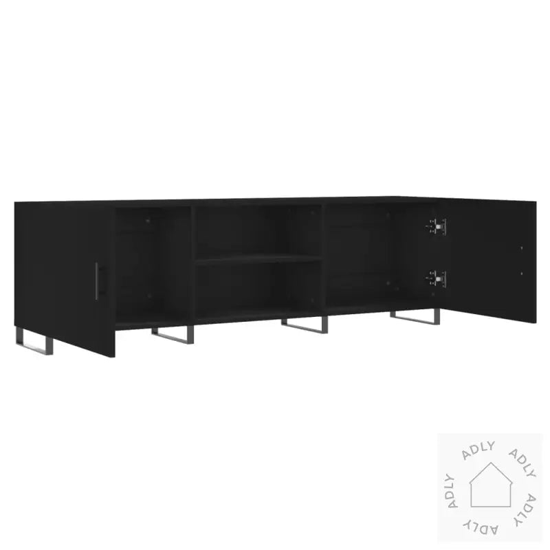 Tv-Benk Svart 150X30X50 Cm Konstruert Tre