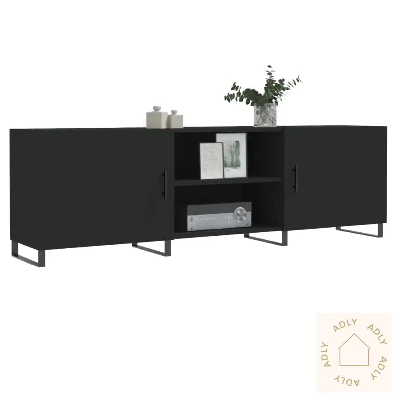 Tv-Benk Svart 150X30X50 Cm Konstruert Tre
