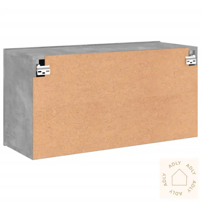 Vegghengt Tv-Benk Betonggrå 80X30X41 Cm