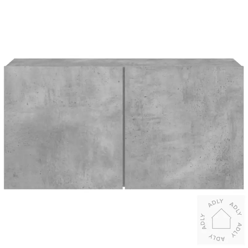 Vegghengt Tv-Benk Betonggrå 80X30X41 Cm