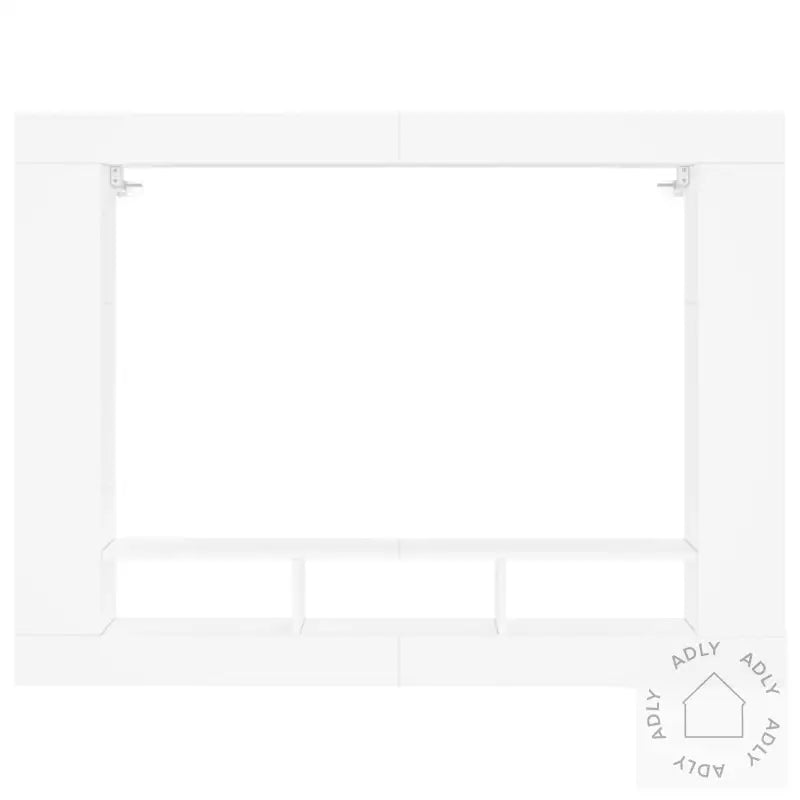 Tv-Benk Hvit 152X22X113 Cm Konstruert Tre