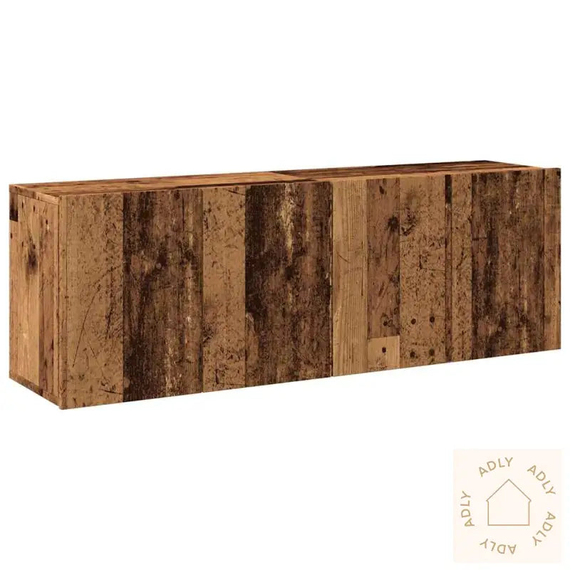 Veggmonterte Tv-Benker 2 Stk Gammelt Tre 60X30X41 Cm