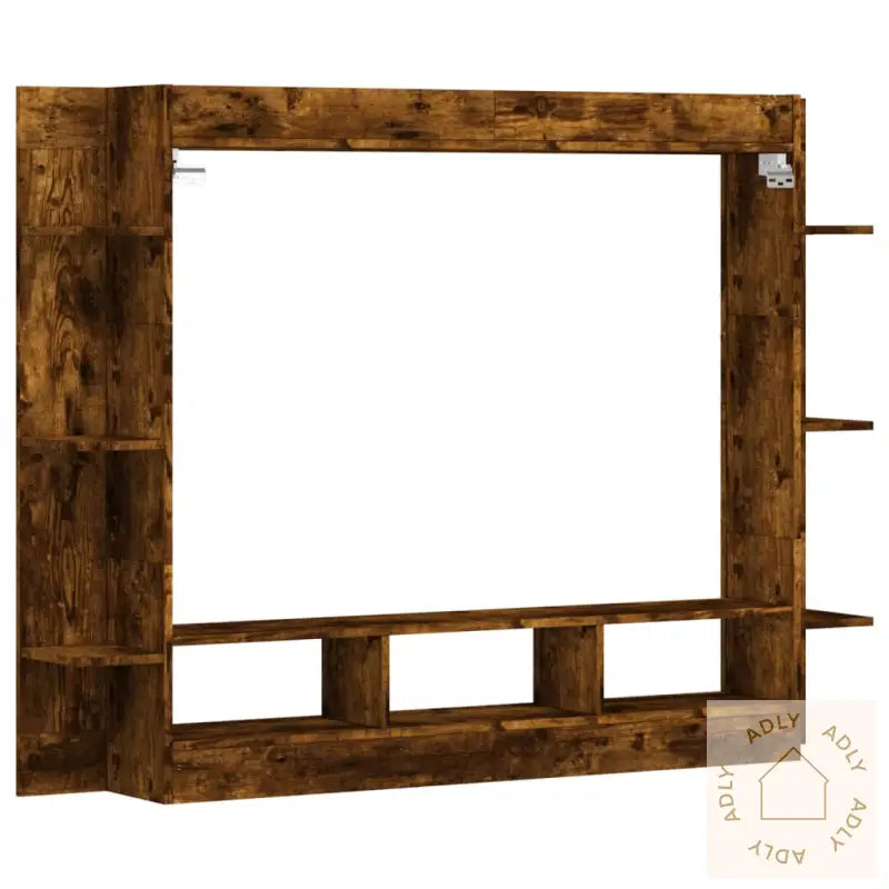 Tv-Benk Røkt Eik 152X22X113 Cm Konstruert Tre