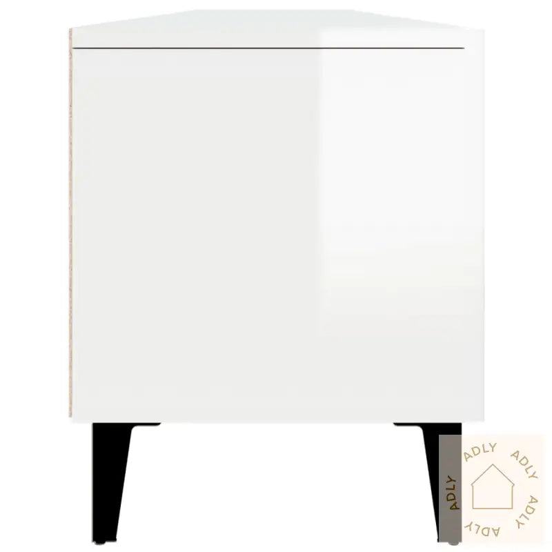 Tv-Benk Høyglans Hvit 180X31,5X40 Cm Konstruert Tre