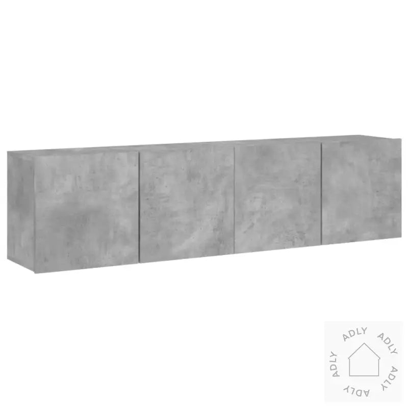 Veggmonterte Tv-Benker 2 Stk Betonggrå 80X30X41 Cm