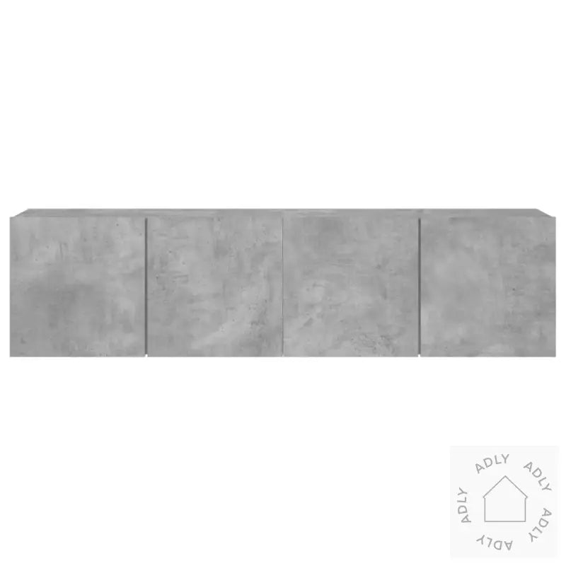 Veggmonterte Tv-Benker 2 Stk Betonggrå 80X30X41 Cm