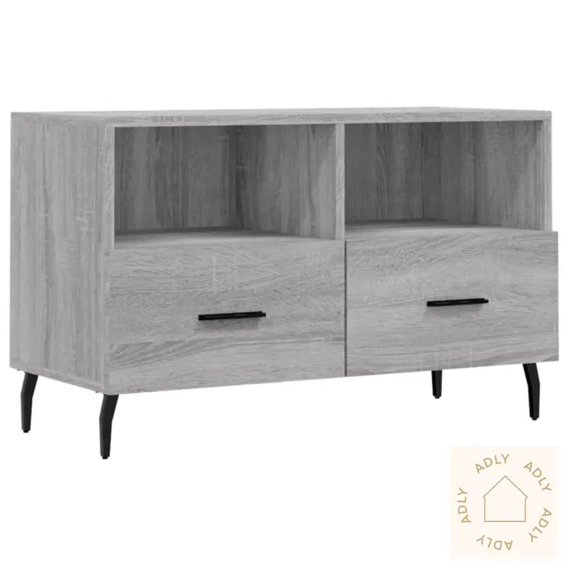 Tv-Benk Grå Sonoma 80X36X50 Cm Konstruert Tre