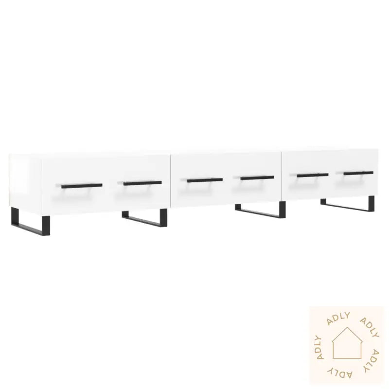 Tv-Benk Høyglans Hvit 150X36X30 Cm Konstruert Tre