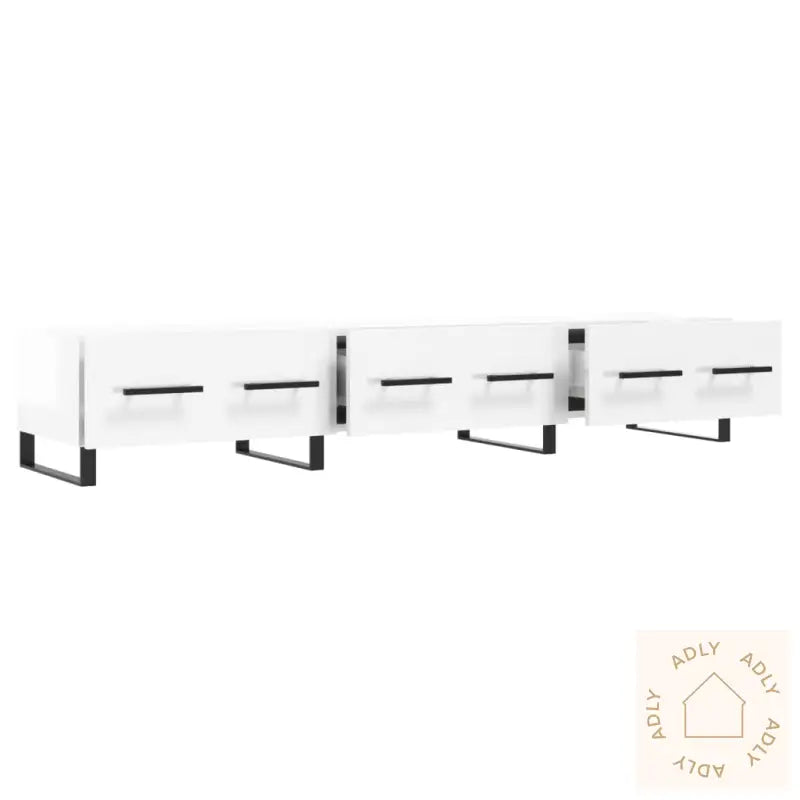 Tv-Benk Høyglans Hvit 150X36X30 Cm Konstruert Tre