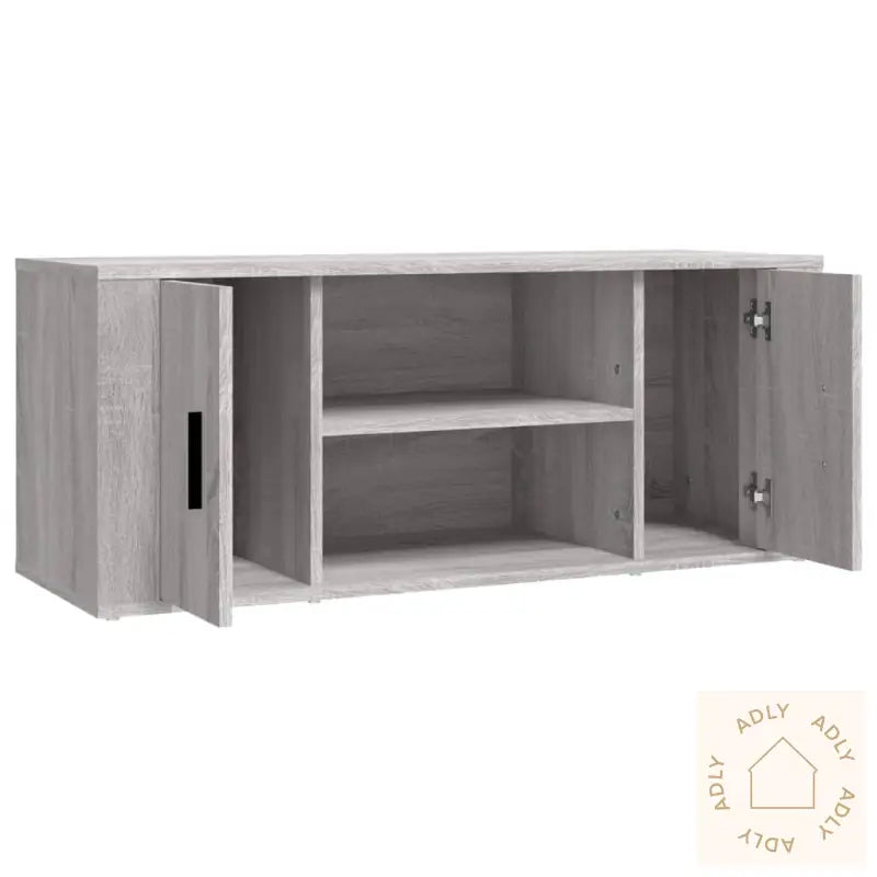 Tv-Benk Grå Sonoma 100X35X40 Cm Konstruert Tre