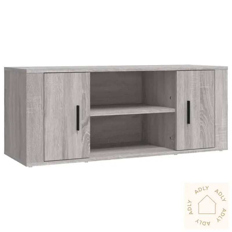 Tv-Benk Grå Sonoma 100X35X40 Cm Konstruert Tre