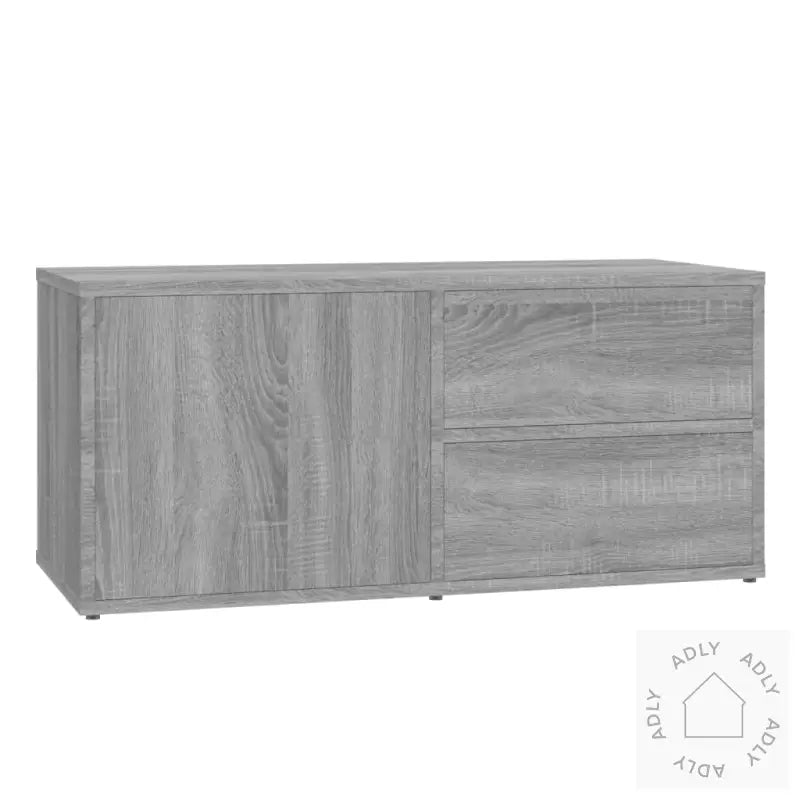 Tv-Benk Grå Sonoma 80X34X36 Cm Konstruert Tre