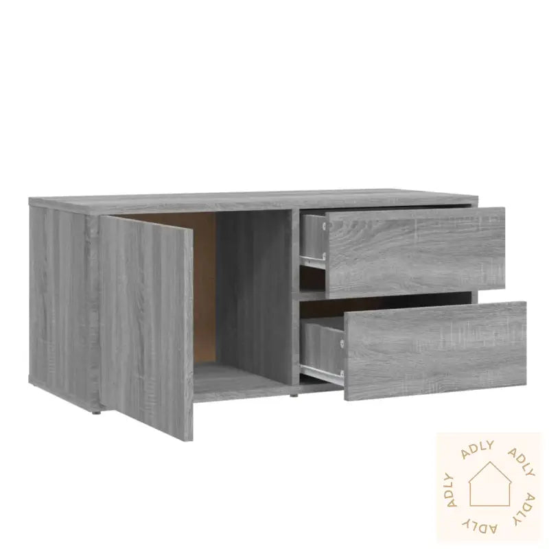 Tv-Benk Grå Sonoma 80X34X36 Cm Konstruert Tre