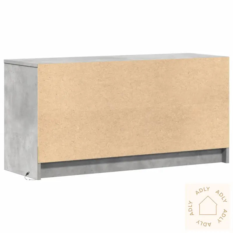 Tv-Benk Med Led Betonggrå 100X34X50 Cm Konstruert Tre