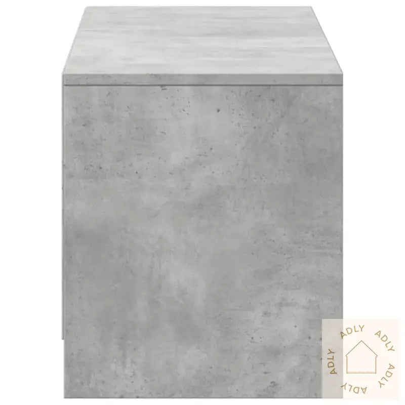 Tv-Benk Med Led Betonggrå 140X34X40 Cm Konstruert Tre