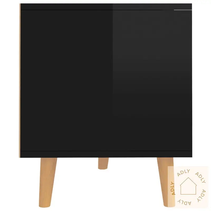 Tv-Benk Høyglans Svart 90X40X48,5 Cm Konstruert Tre