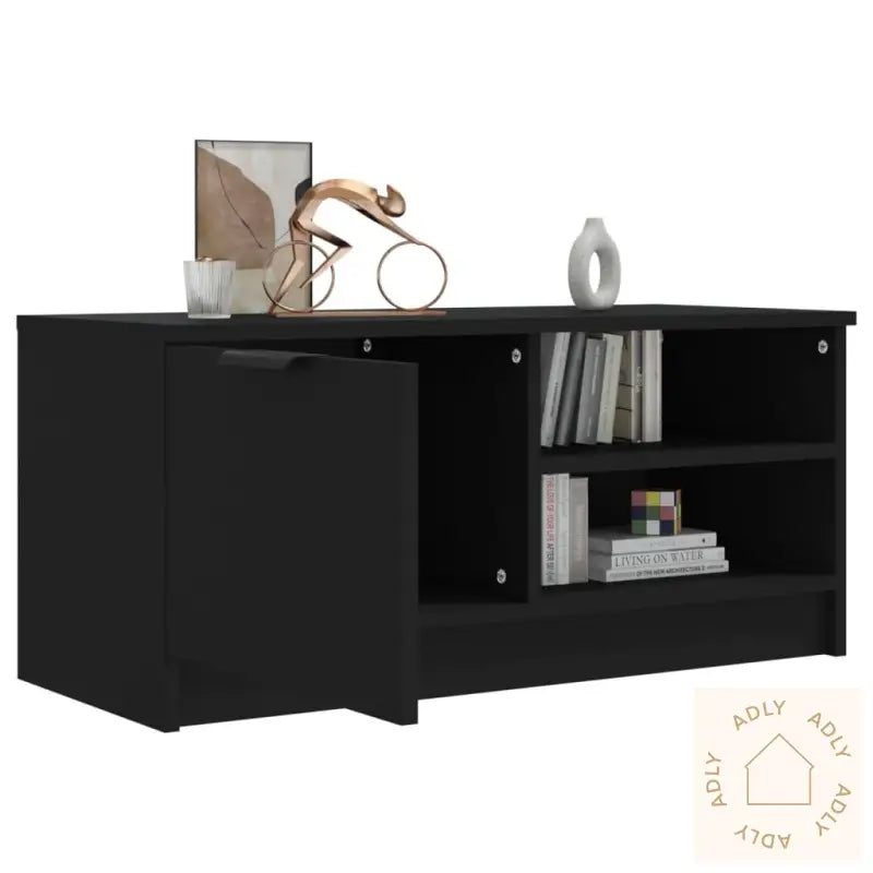 Tv-Benk Svart 80X35X36,5 Cm Konstruert Tre
