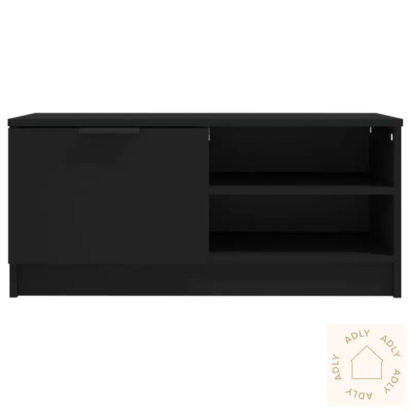 Tv-Benk Svart 80X35X36,5 Cm Konstruert Tre