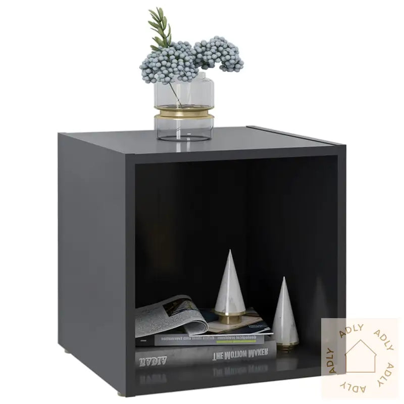 Tv-Benker 2 Stk Grå 37X35X37 Cm Konstruert Tre